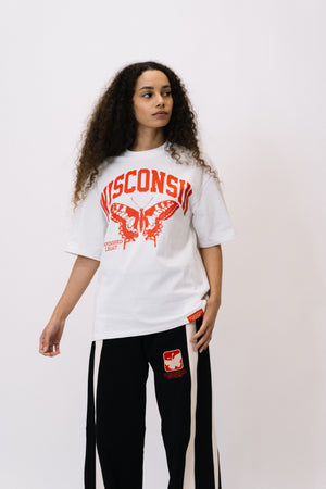 Wisconsin, white t-shirt
