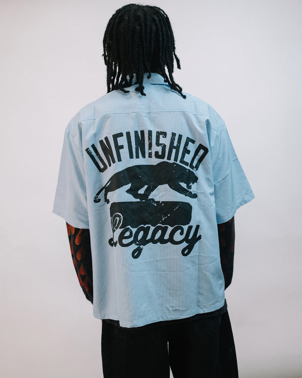 Panther, Powder blue pinstripe button up