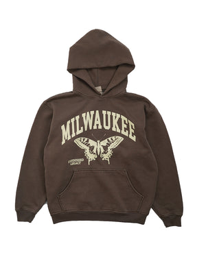 Milwaukee, A Brown Hoodie