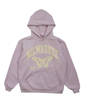 Milwaukee, A Light Pink Hoodie