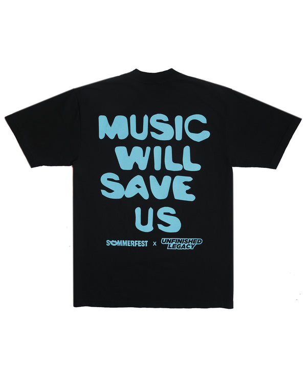 Music Will Save Us, black t-shirt