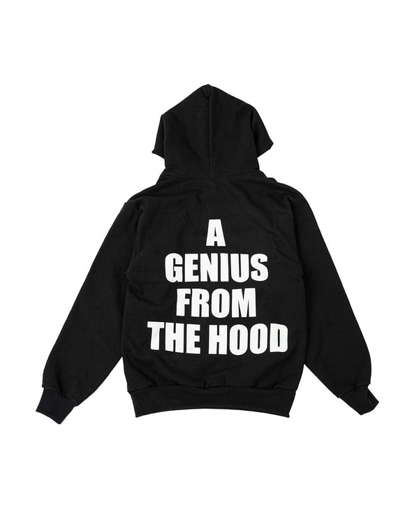A Genius From The Hood, A black hoodie