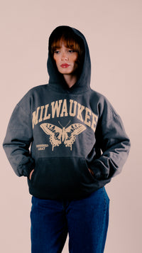 Milwaukee, Vintage Black Hoodie