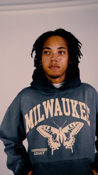 Milwaukee, Vintage Black Hoodie