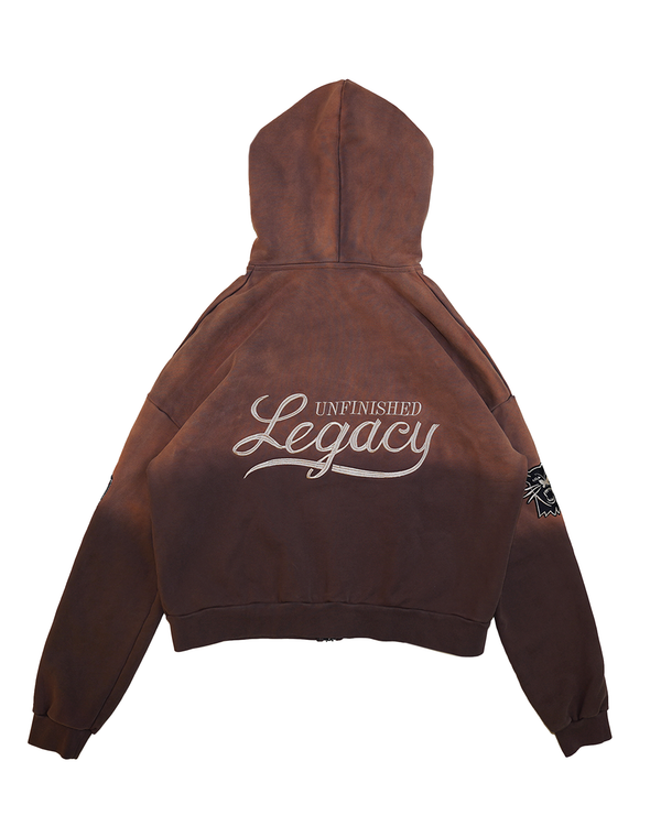 Joy, Brown Zip Up Hoodie