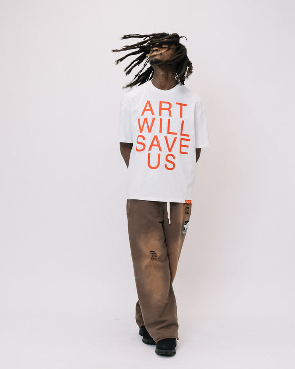 Art Will Save Us, white t-shirt