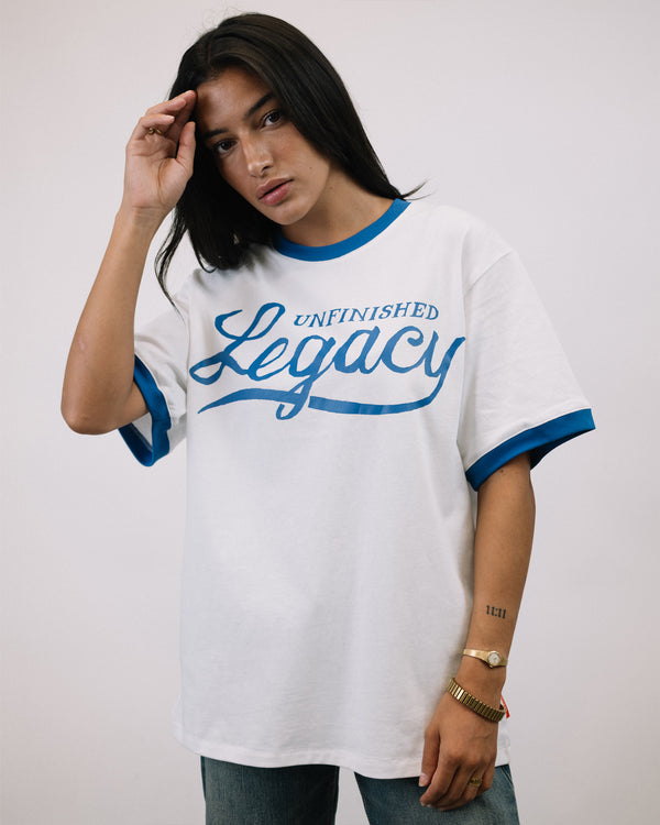 Joy, white/blue ringer