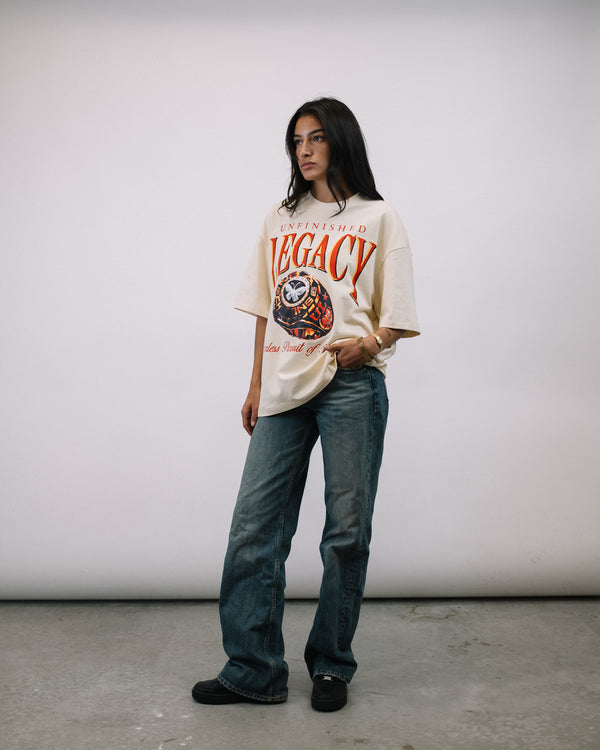 Champions Ring, cream t-shirt