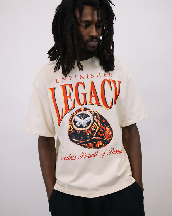 Champions Ring, cream t-shirt