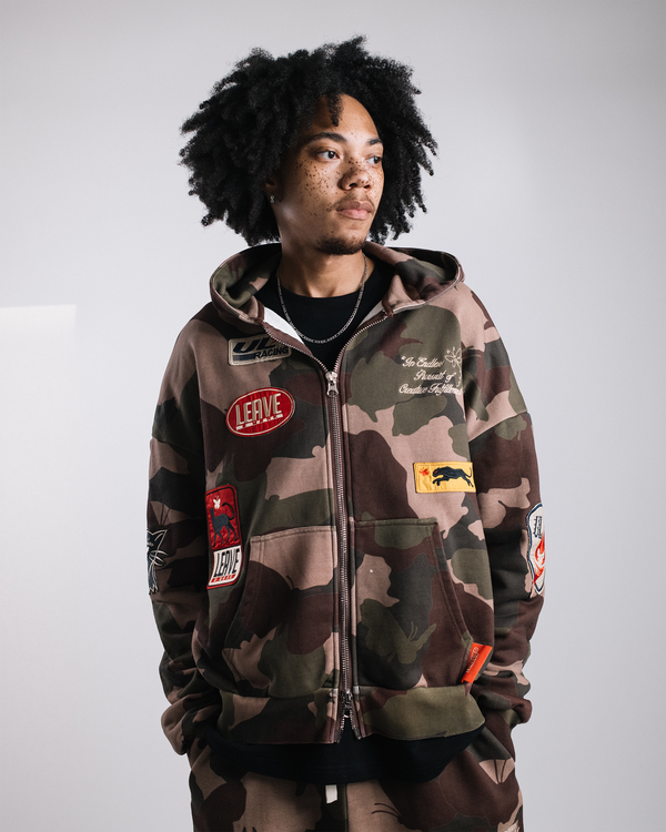 Joy, Camo Zip Up Hoodie