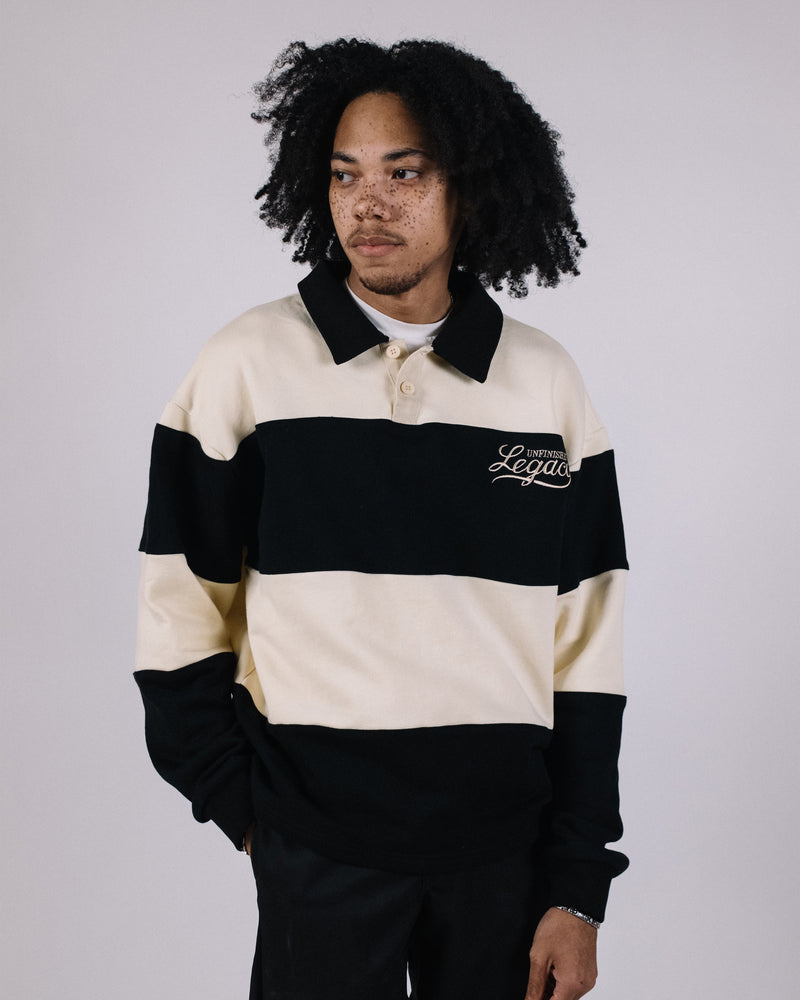 Heritage, Black/Creme Rugby Polo