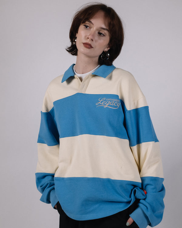 Heritage, Blue/Creme Rugby Polo