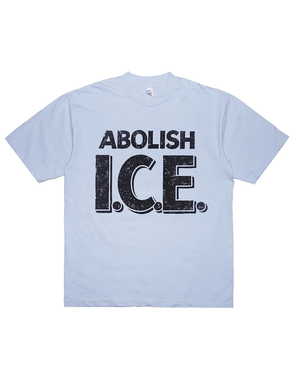 Abolish I.c.e., light blue t-shirt
