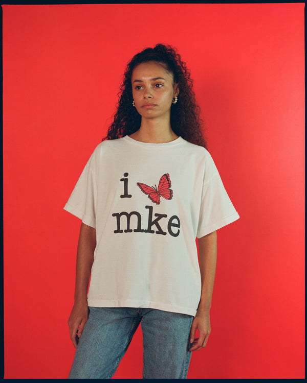 I 🦋 MKE, White t-shirt