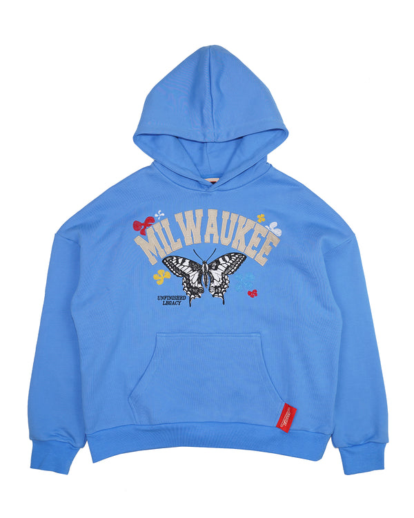Milwaukee, "Mono" Powder Blue Hoodie