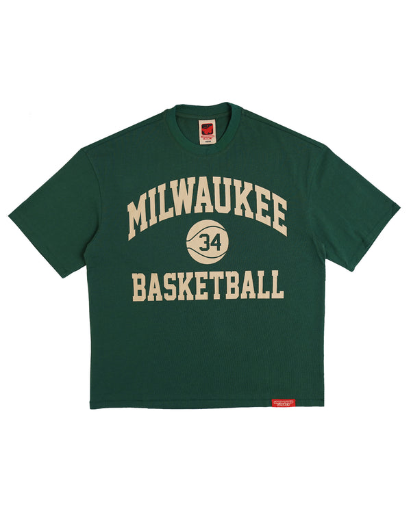 Milwaukee Basketball, green t-shirt