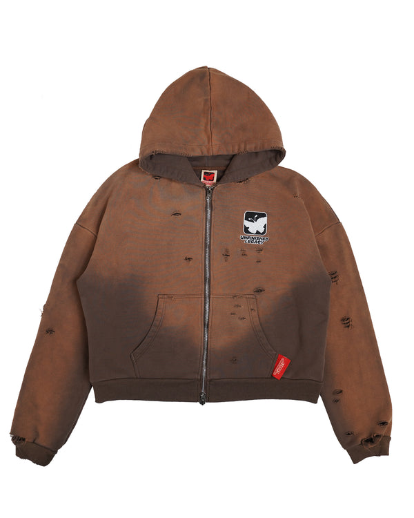 Nuba, Brown Zip Up Hoodie