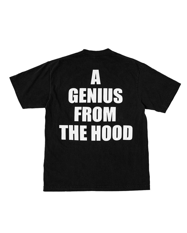 A Genius From The Hood, black t-shirt