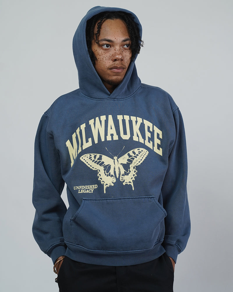 Milwaukee, A Blue Hoodie