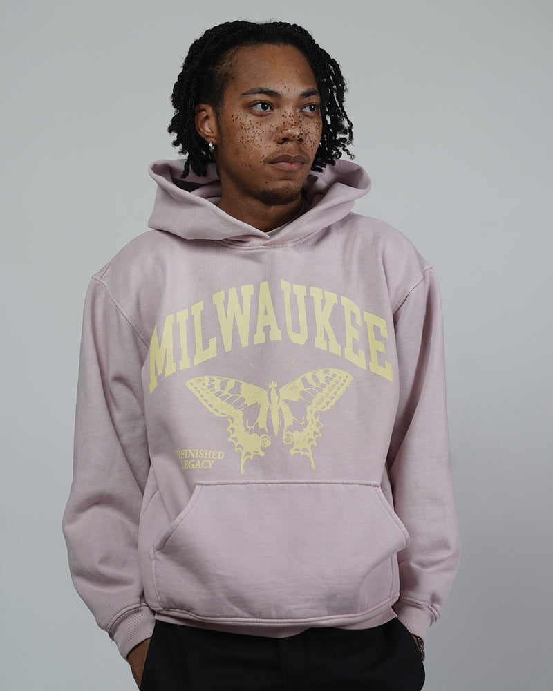 Milwaukee, A Light Pink Hoodie
