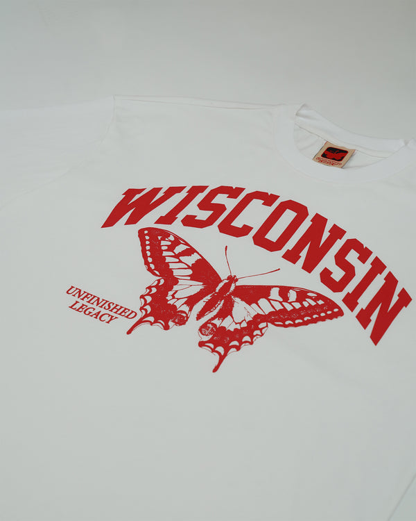 Wisconsin, white t-shirt