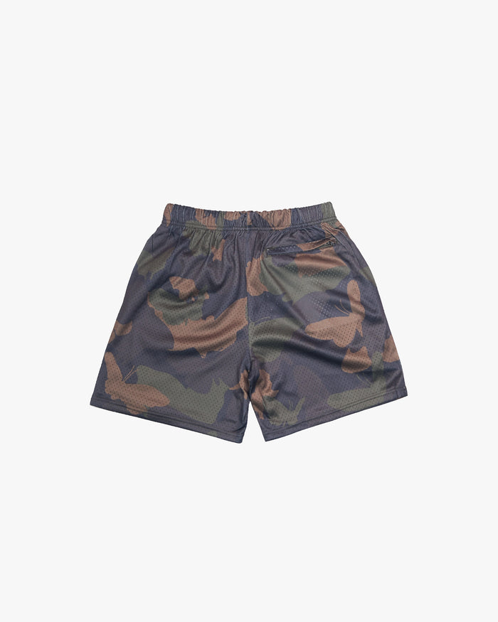 Basic Mesh Shorts, Camo